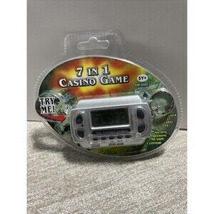 Casino Game Toy Game Keychain 7 in 1 Gambling Poker Slots Blackjack New Sealed